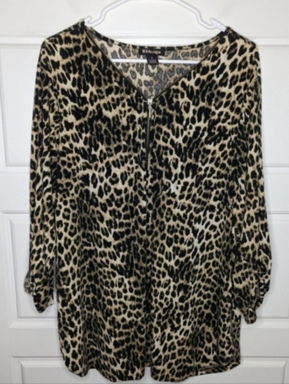 BY DESIGN Leopard Print TOP 3X